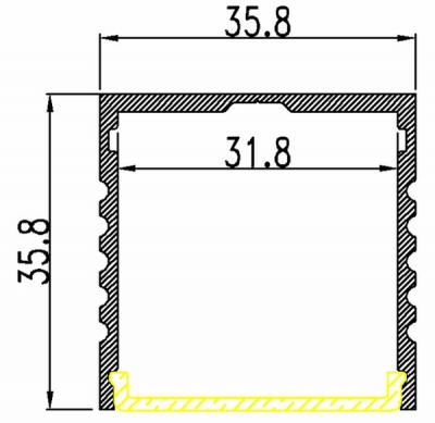 Накладной алюминиевый профиль 35,8*35,8 NeoLed с акриловым экраном арт. NL-13535-2.0-AG